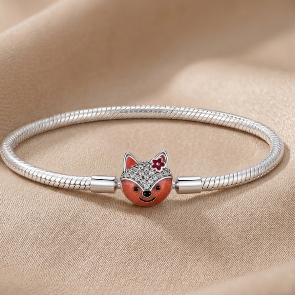 Silver Fox Charm Bracelet